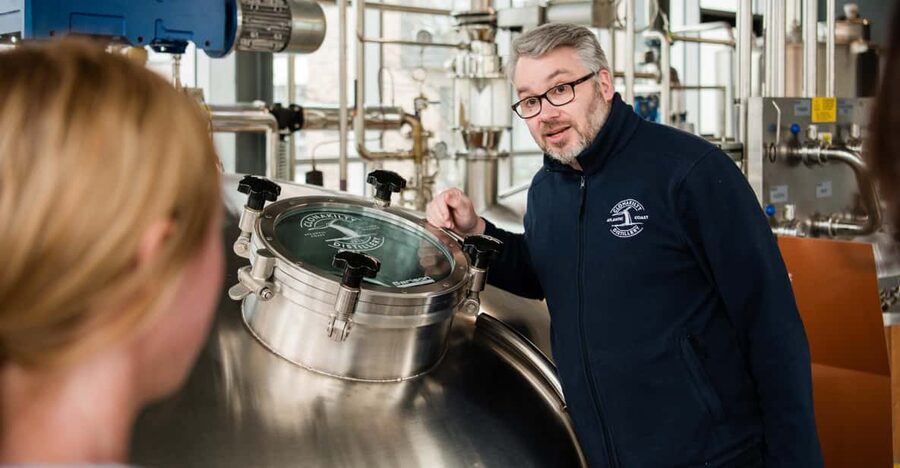 Clonakilty Distillery: Tour & Classic Whiskey Tasting - The Speakeasy tasting bar and two 20ml samples