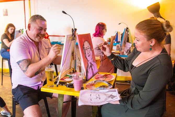 Drink & Draw: Paint A Masterpiece - Getting started with the canvas and paint