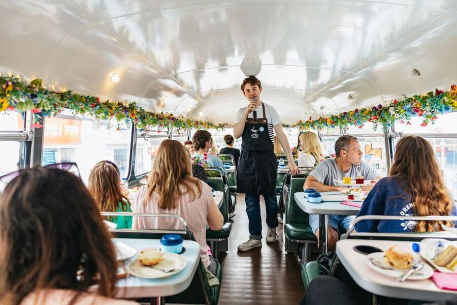 Dublin: Afternoon Tea Vintage Bus Tour - Tea, sandwiches, scones, and desserts