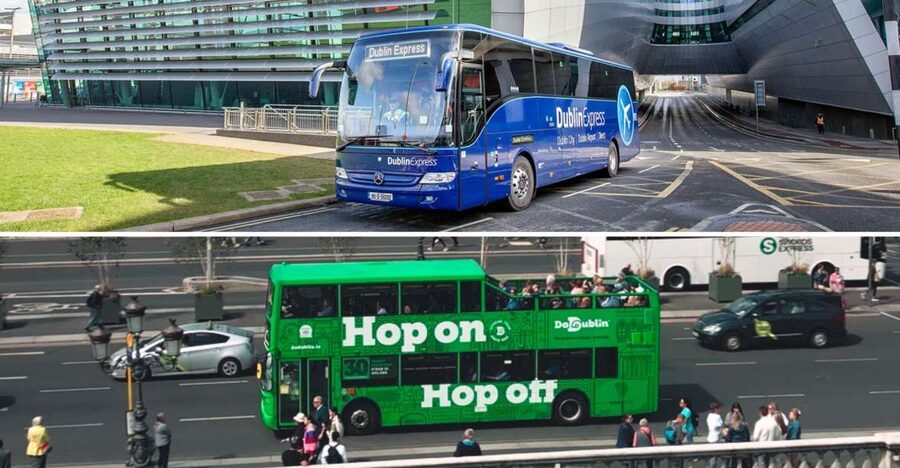 Dublin: Airport Transfer and Hop-On Hop-Off Bus Ticket - Getting your bearings on the green sightseeing bus