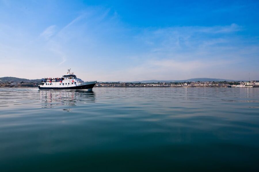Dublin Bay: Cruise from the City Centre to Dun Laoghaire - East Link Bridge and the move toward open water