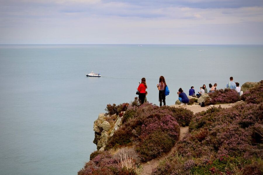 Dublin: Howth Coastal Hiking Tour - The summit view from Ben of Howth