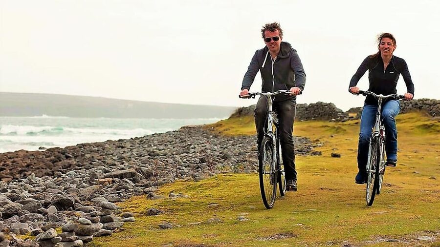 Ebiking on Inishmore island. Aran islands. Self-guided - Riding through Inishmore’s open scenery