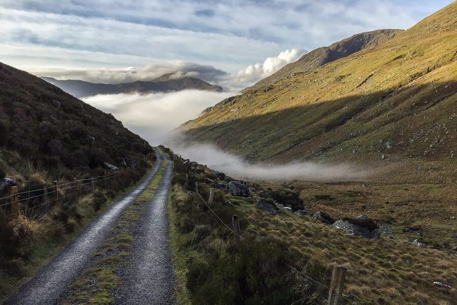 Killarney: The Ring of the Reeks - Backroads Rural Tour - Crossing Ballaghbeama Gap before lunch