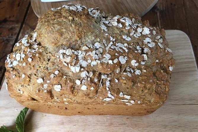 Traditional Irish Homemade Baking Scones and Bread - Scones, brown bread, and tea in the sunroom